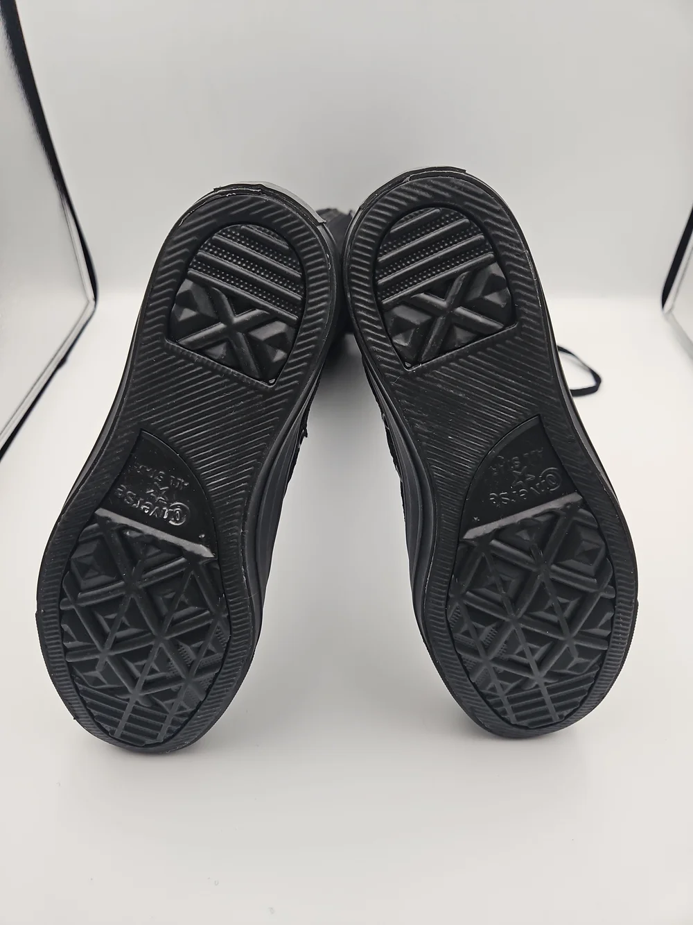 Converse Black Knee-High Lace-Up Lace-Overlay Sneakers